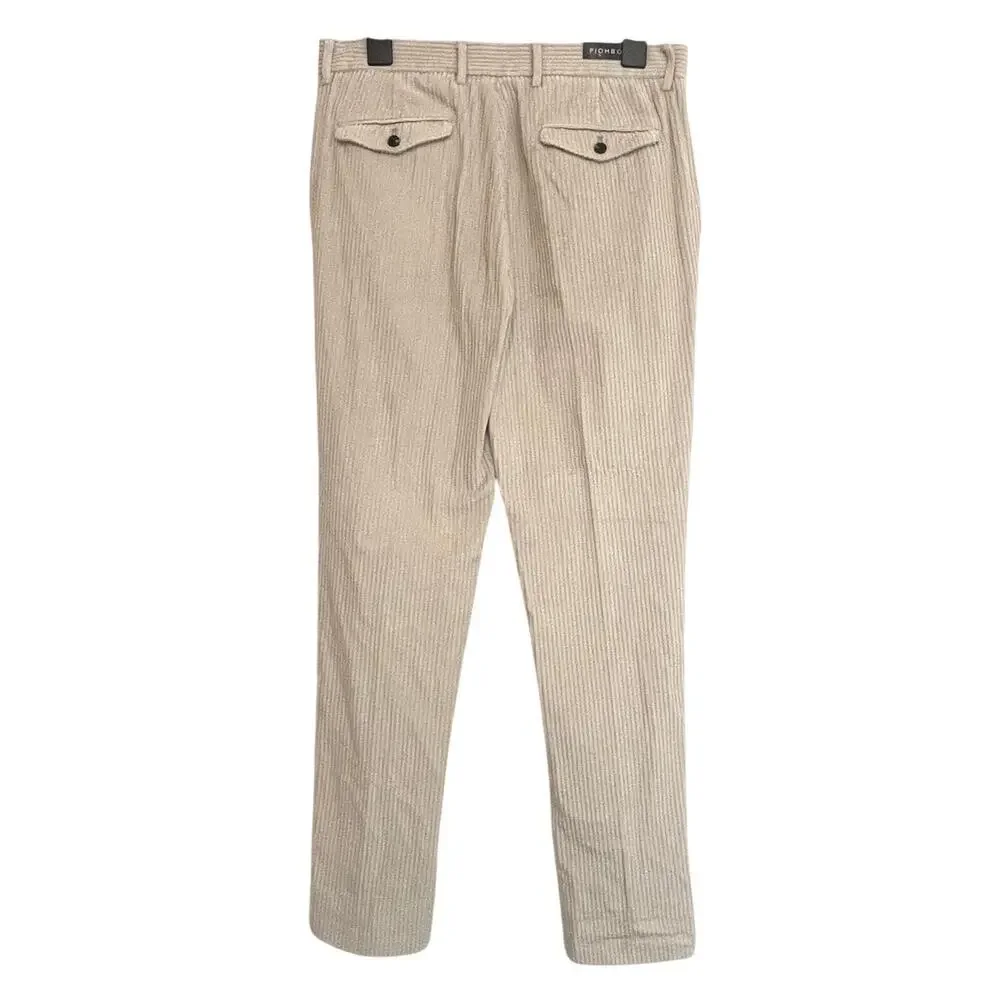 Piombo Lightweight Beige Corduroy Pants 33